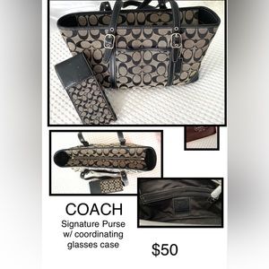 COACH purse and matching Eyeglass case